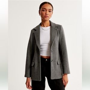 NWT ABERCROMBIE Heavyweight Wool-Blend Blazer Coat
